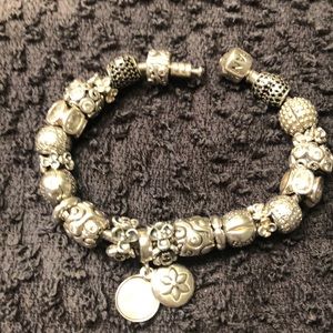 Filled Pandora sterling silver bracelet.